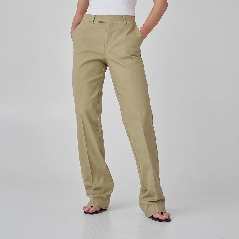 NA-KD Light Green/Khaki Oversized Twill Suit